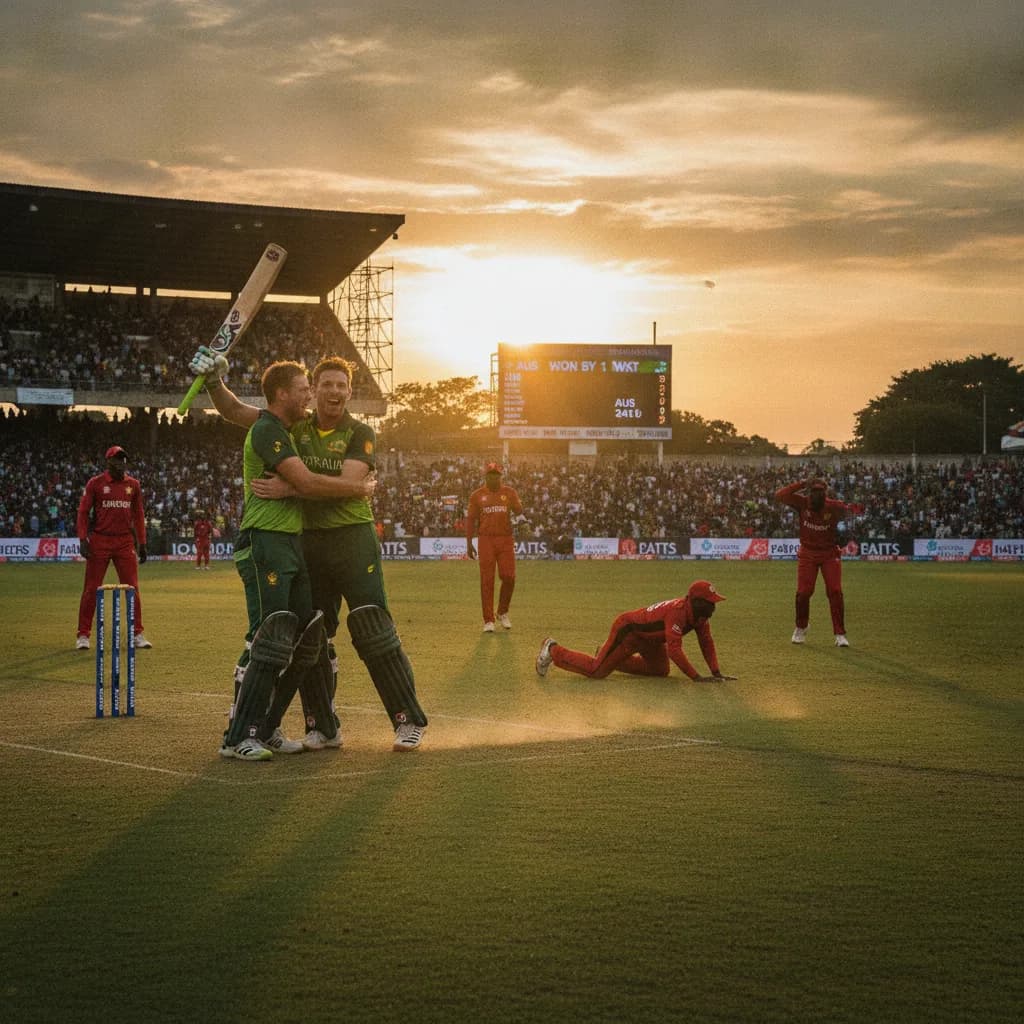 Australia Sneak Home by One Wicket in Harare Thriller