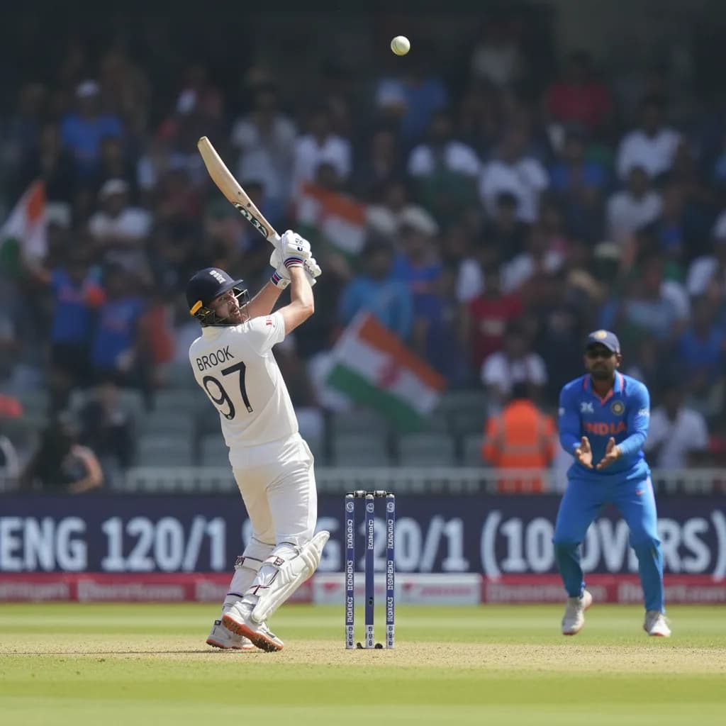 Brook Blazes to 50 Off 19 Balls With Five Sixes Against India