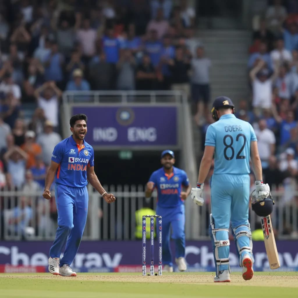 England Collapse to 8-2 as India Openers Strike in Cardiff