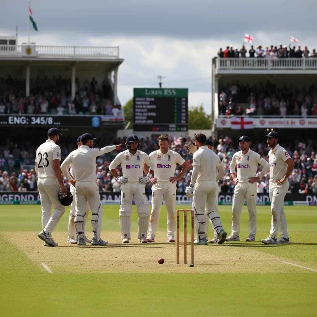 England Poised for Victory Despite Lord's Batting Carnage