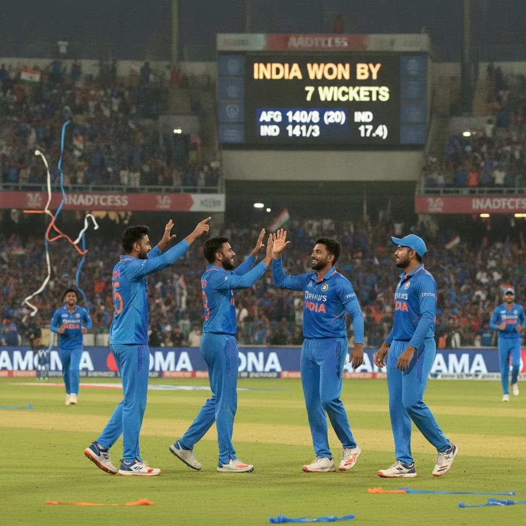 India Cruise Past Afghanistan by 7 Wickets in Delhi T20