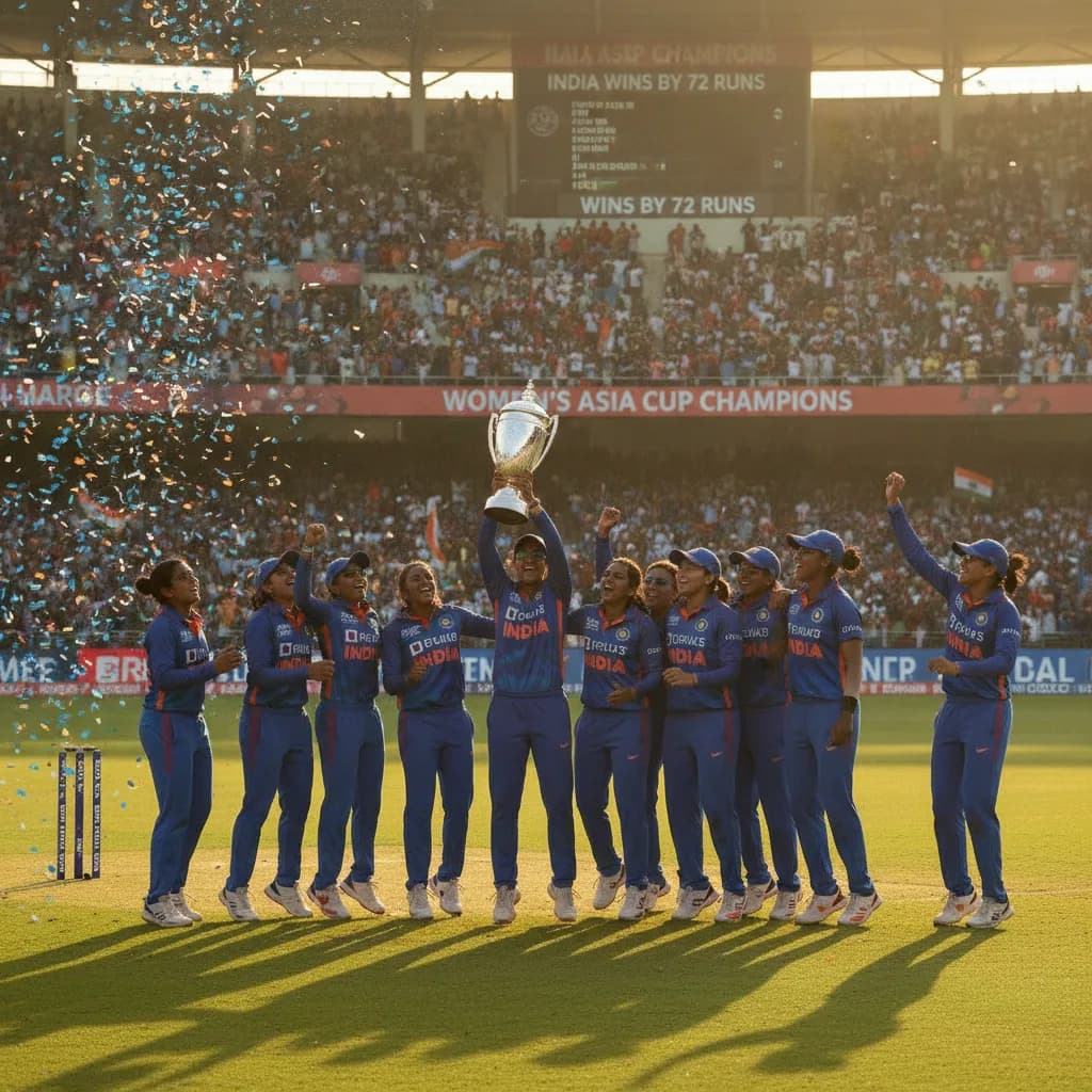 India Crush Sri Lanka by 72 Runs to Win Women's Asia Cup