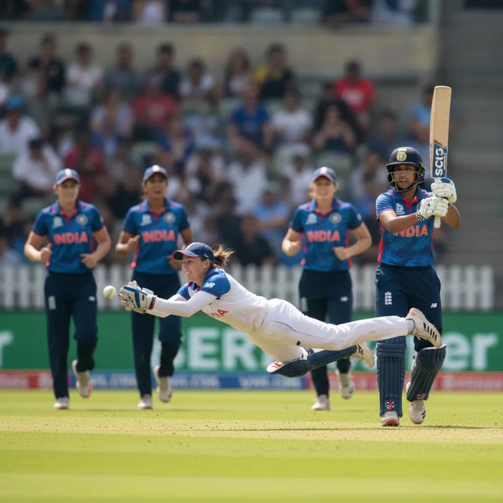 Jones Stunning Catch Removes Mandhana as England Strike