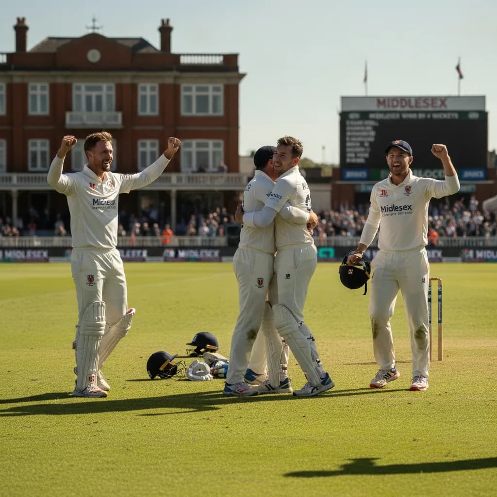 Kent Promoted as Middlesex Down Northants at Lord's