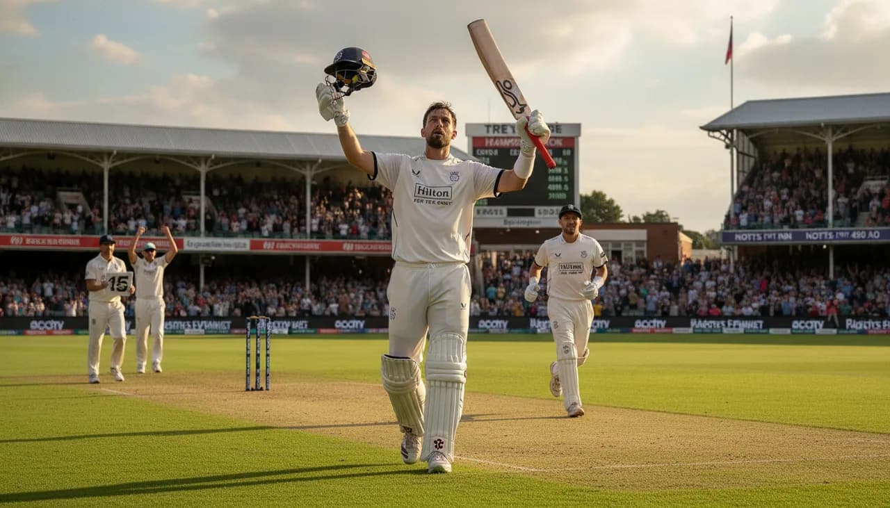 Lehmann's Unbeaten 115 Keeps Hampshire Alive at Trent Bridge