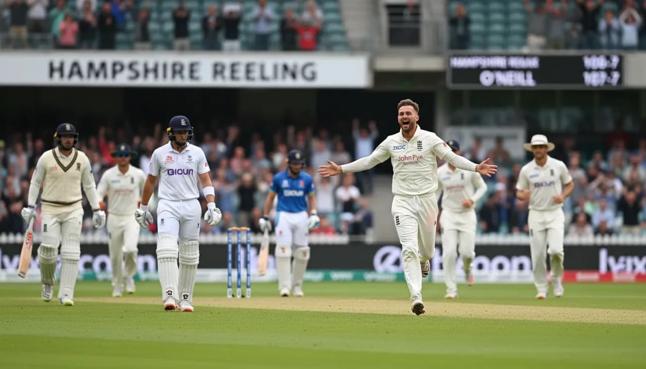 O'Neill's Four-Wicket Haul Leaves Hampshire Reeling Again