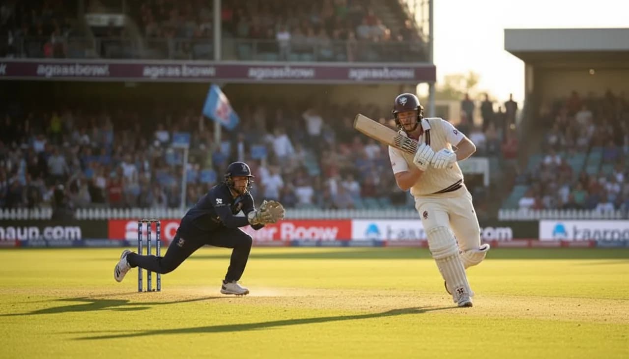 Rew's Remarkable Run Puts Somerset in Control at Hampshire