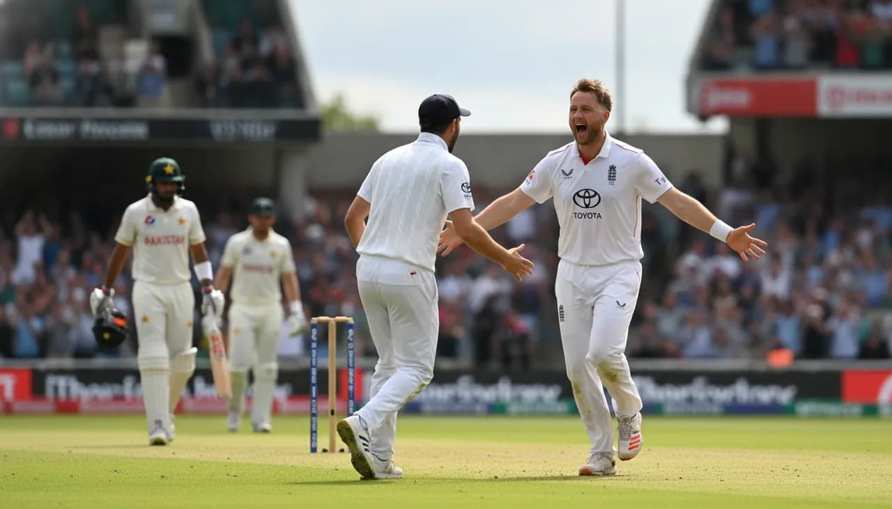Robinson Fires Two-Wicket Maiden to Rock Pakistan in Third Test