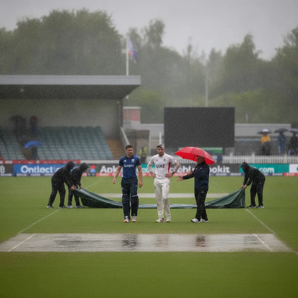 Scotland vs UAE ODI Abandoned as Rain Ruins Forthill Opener
