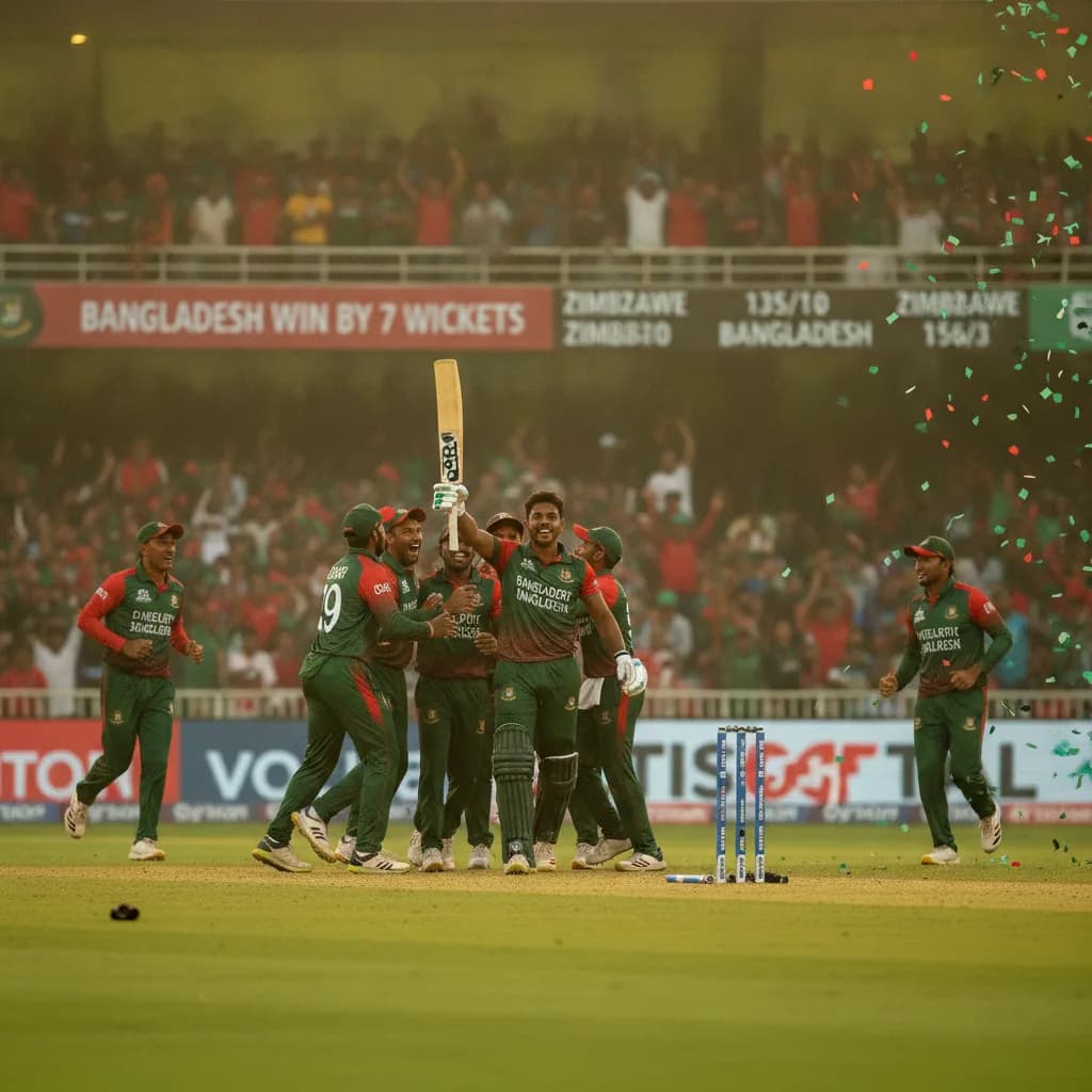 Tanzid Guides Bangladesh to Series Win Over Zimbabwe