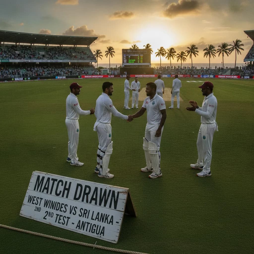 West Indies vs Sri Lanka Second Test Ends in Draw at Antigua