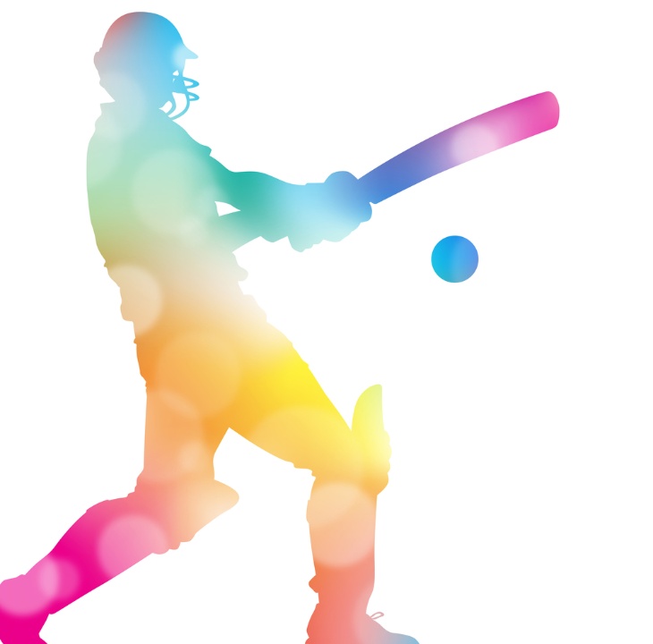 Abstract Cricket Player